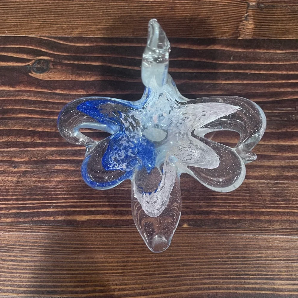Murano Made in Italy Handblown Glass Swan Shaped Figure &‎ Bowl.